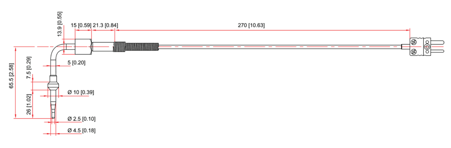MyChron4/5 EGT KF TC temperatur sensor 30 cm kabel